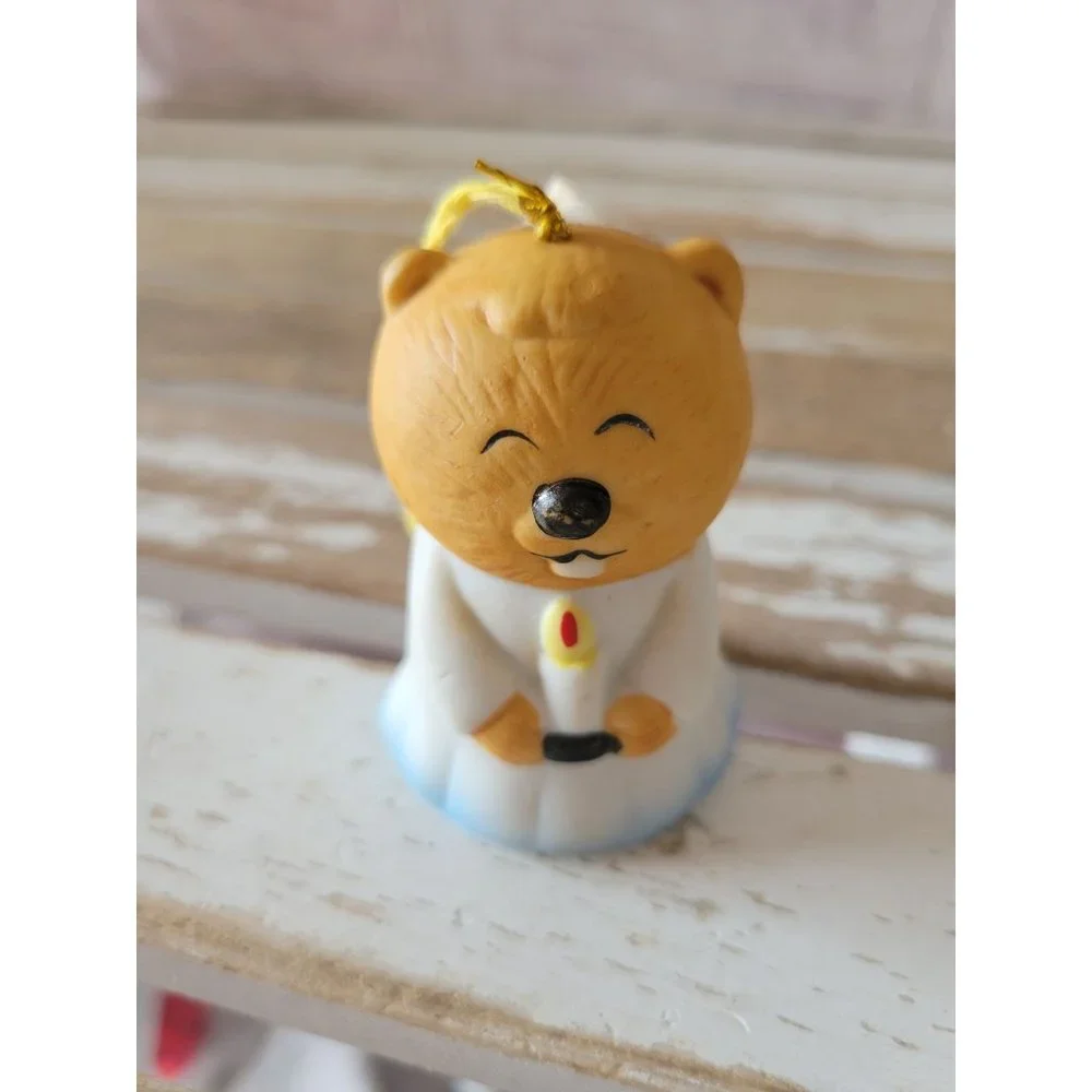 Jasco beaver candle Bell ornament pajamas Xmas holiday‎ tree